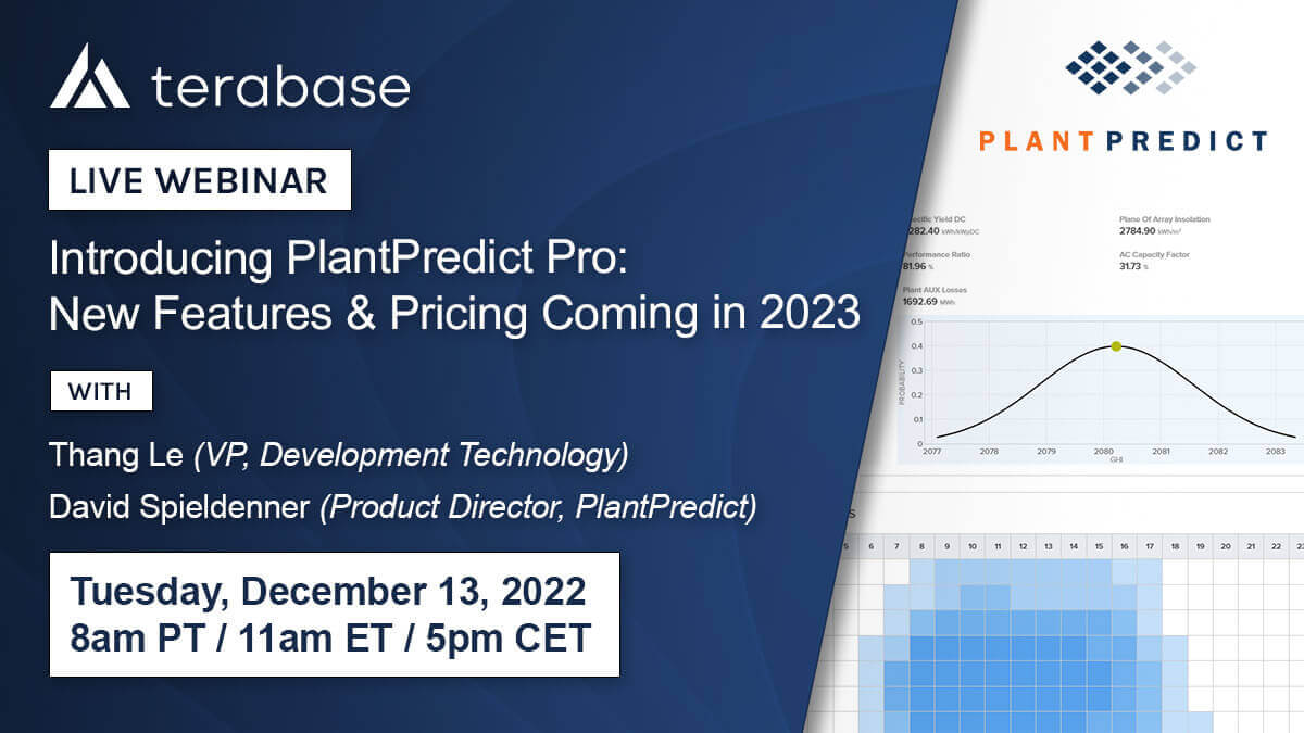 Webinar Recording: Introducing PlantPredict Pro – New features and pricing coming in 2023