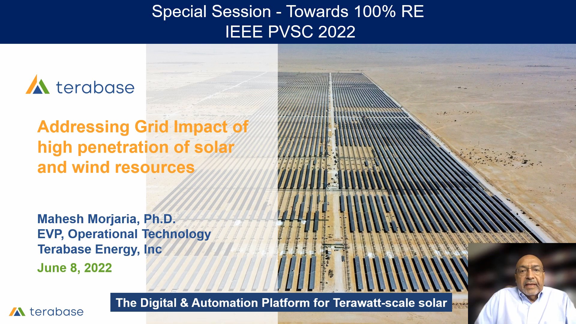 Webinar Recording: Addressing Grid Impact of High Penetration of Solar and Wind Resources