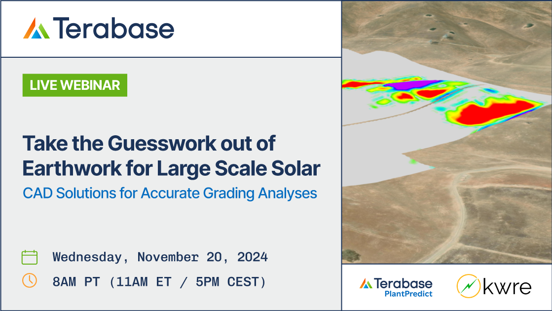 Webinar Recording: Take the Guesswork out of Earthwork in PlantPredict – CAD Solutions for Accurate Grading Analyses